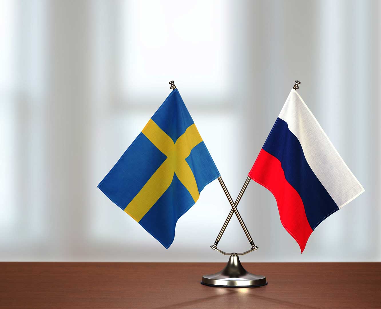 Россия Швеция флаги